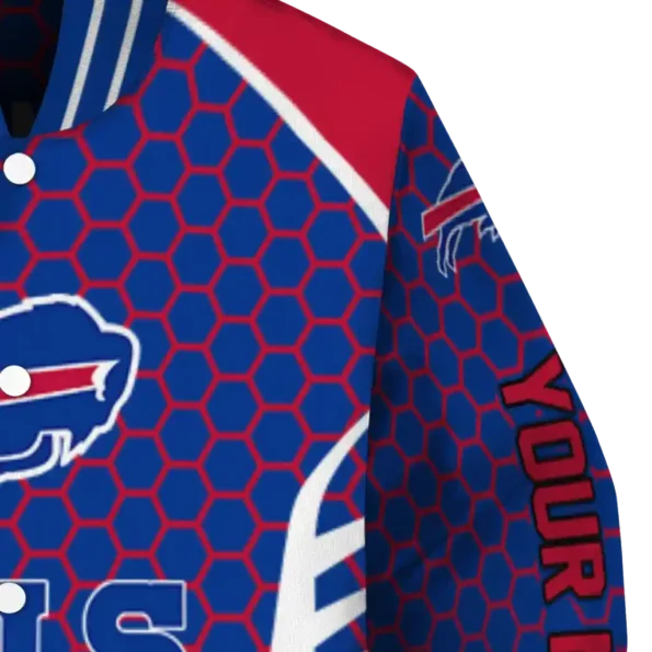 customized buffalo bills hexagon grid blue varsity jacket premium grade.webp