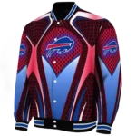customized buffalo bills mesh chest red crocs black varsity jacket best selling.webp