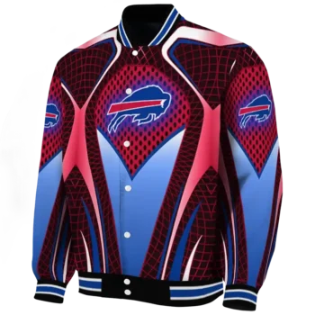 customized buffalo bills mesh chest red crocs black varsity jacket best selling.webp