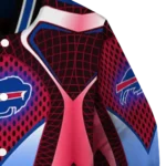 customized buffalo bills mesh chest red crocs black varsity jacket best selling.webp