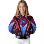 customized buffalo bills mesh chest red crocs black varsity jacket best selling.webp