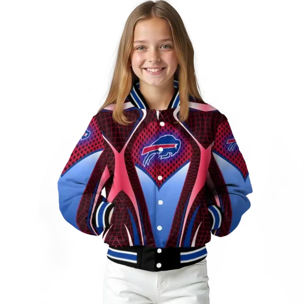customized buffalo bills mesh chest red crocs black varsity jacket top rated.webp