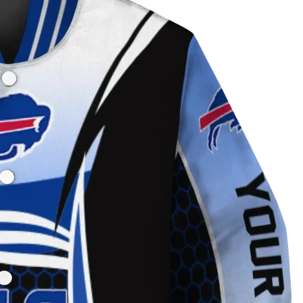 customized buffalo bills mesh effect blue black varsity jacket premium grade.webp
