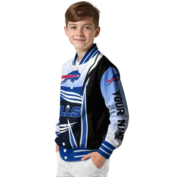 customized buffalo bills mesh effect blue black varsity jacket trendy.webp