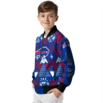 customized buffalo bills pyramid shapes blue bomber jacket best selling