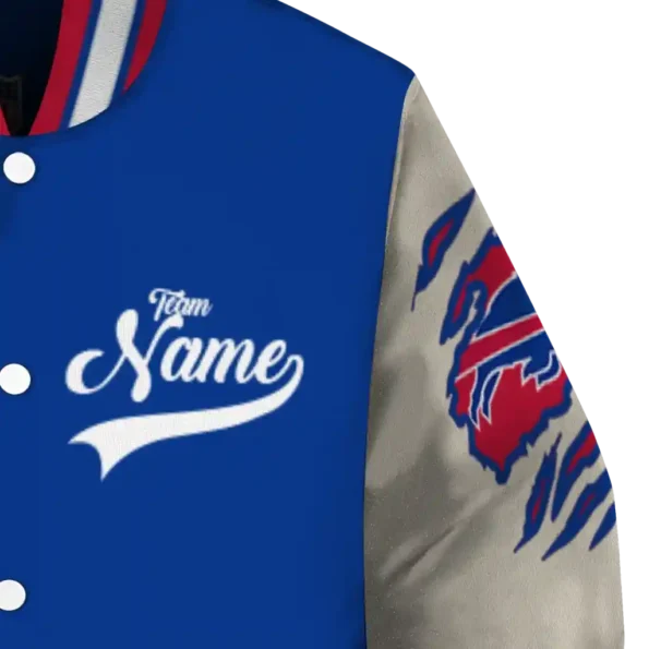 customized buffalo bills razorback outline blue nude varsity jacket premium grade.webp