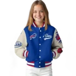 customized buffalo bills razorback outline blue nude varsity jacket best selling.webp