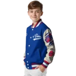 customized buffalo bills razorback outline blue nude varsity jacket best selling.webp
