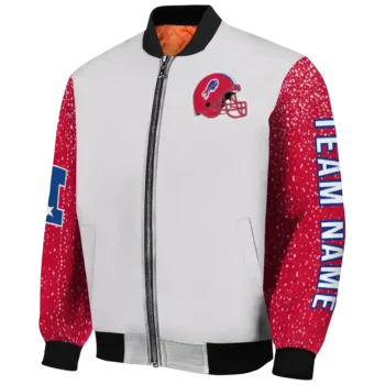 customized buffalo bills speckled arms blue gray bomber jacket best selling