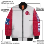 customized buffalo bills speckled arms blue gray bomber jacket best selling