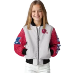 customized buffalo bills speckled arms blue gray bomber jacket best selling