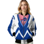 customized buffalo bills v stripes blue white bomber jacket best selling