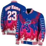 customized buffalo bills winged blaze blue white varsity jacket best selling.webp