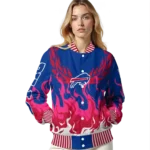 customized buffalo bills winged blaze blue white varsity jacket best selling.webp