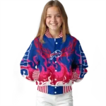 customized buffalo bills winged blaze blue white varsity jacket best selling.webp
