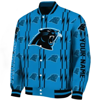 customized carolina panthers bolt stripe blue varsity jacket best selling.webp