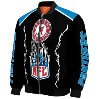 customized carolina panthers claw blood blue black bomber jacket best selling