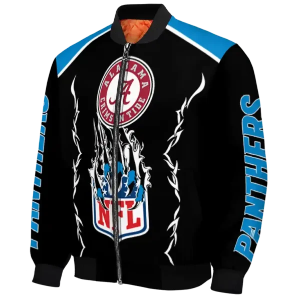customized carolina panthers claw blood blue black bomber jacket best selling