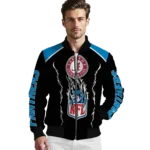 customized carolina panthers claw blood blue black bomber jacket best selling