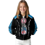 customized carolina panthers claw blood blue black bomber jacket best selling