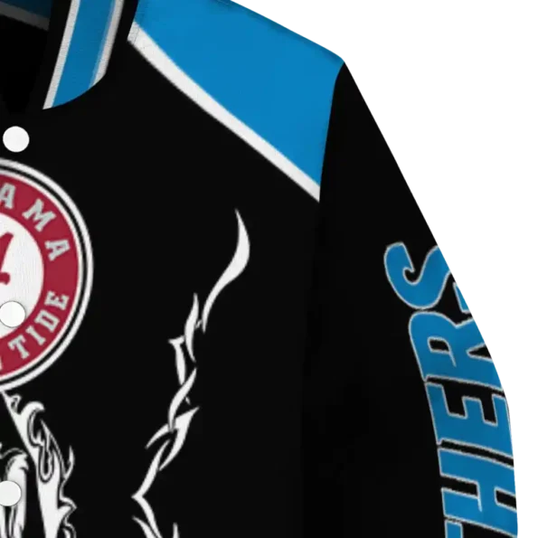 customized carolina panthers claw blood blue black varsity jacket premium grade.webp