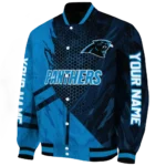 customized carolina panthers hexagon mesh blue black varsity jacket best selling.webp