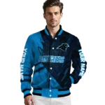 customized carolina panthers hexagon mesh blue black varsity jacket best selling.webp