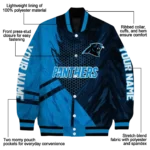customized carolina panthers hexagon mesh blue black varsity jacket best selling.webp