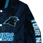 customized carolina panthers hexagon mesh blue black varsity jacket best selling.webp