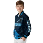 customized carolina panthers hexagon mesh blue black varsity jacket best selling.webp