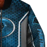 customized carolina panthers power plate blue bomber jacket best selling