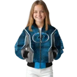 customized carolina panthers power plate blue bomber jacket best selling