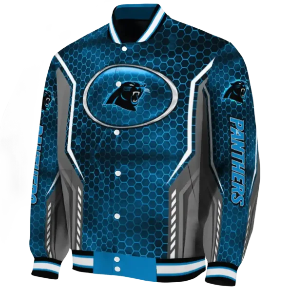customized carolina panthers power plate blue varsity jacket best selling.webp