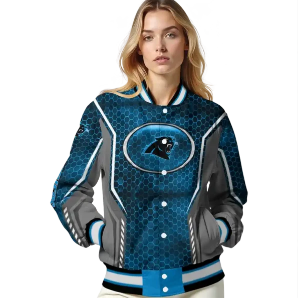 customized carolina panthers power plate blue varsity jacket latest model.webp