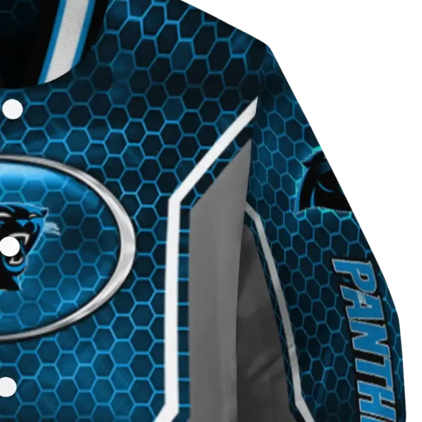 customized carolina panthers power plate blue varsity jacket premium grade.webp