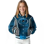customized carolina panthers power plate blue varsity jacket best selling.webp