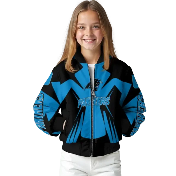 customized carolina panthers spider mark blue black crocs bomber jacket top rated