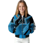 customized carolina panthers star burst blue bomber jacket best selling