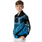 customized carolina panthers star burst blue bomber jacket best selling