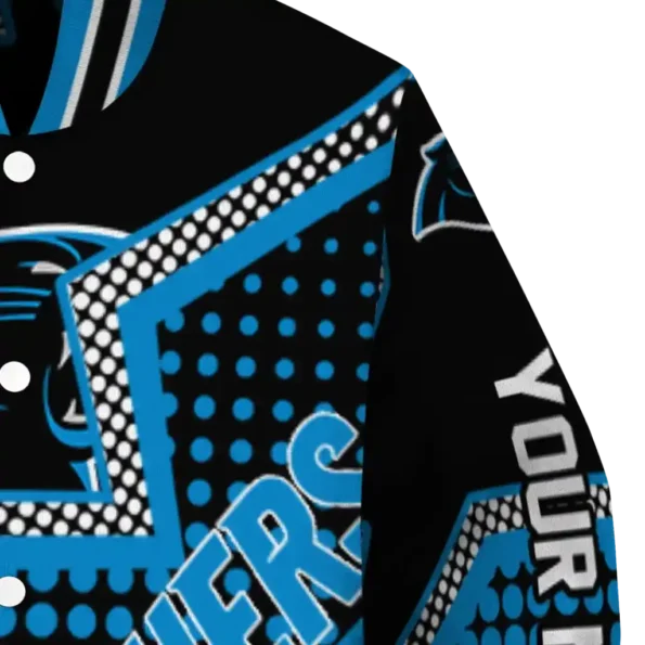 customized carolina panthers star burst blue varsity jacket premium grade.webp