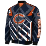 customized chicago bears chevron angles blue bomber jacket best selling