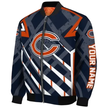 customized chicago bears chevron angles blue bomber jacket best selling