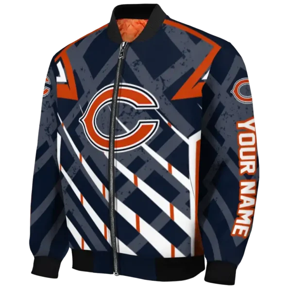 customized chicago bears chevron angles blue bomber jacket best selling