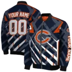customized chicago bears chevron angles blue bomber jacket best selling