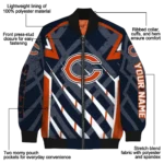 customized chicago bears chevron angles blue bomber jacket best selling