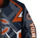 customized chicago bears chevron angles blue bomber jacket best selling