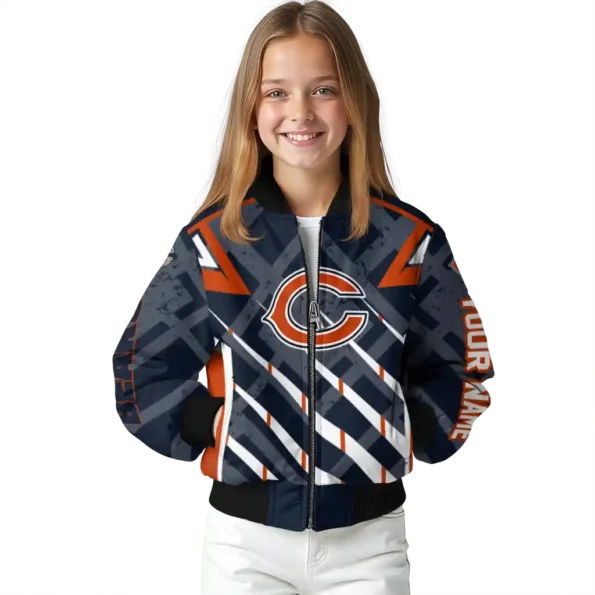 customized chicago bears chevron angles blue bomber jacket top rated