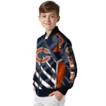 customized chicago bears chevron angles blue bomber jacket best selling