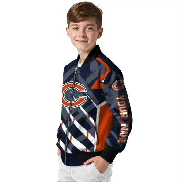 customized chicago bears chevron angles blue bomber jacket trendy
