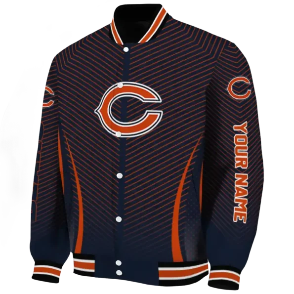 customized chicago bears chevron arrow blue varsity jacket best selling.webp